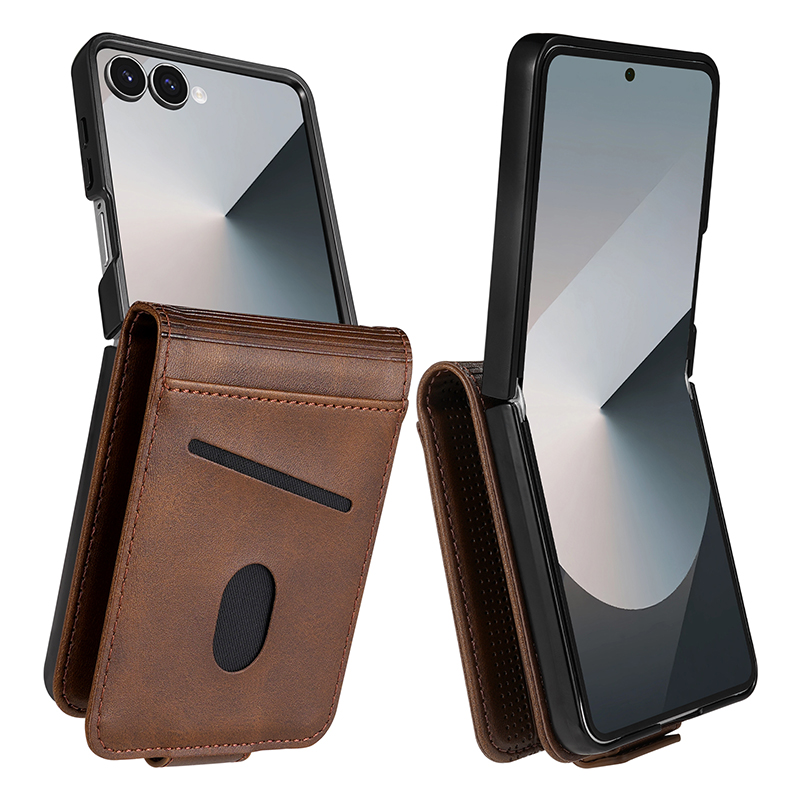 Leather Wallet Card Holder Phone Cover - Leder-Kartenhalter Brieftasche Handyhülle für Samsung Galaxy