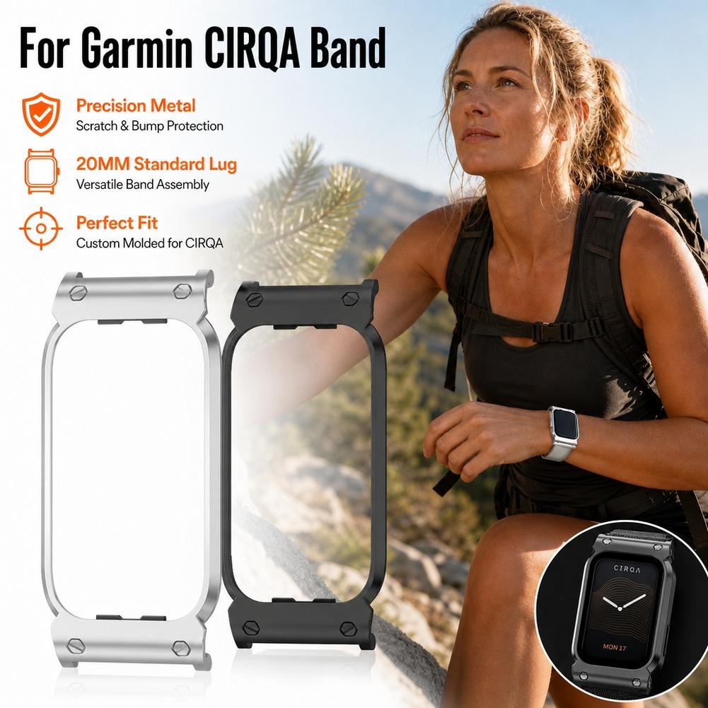 Metal Bumper Aluminum Frame Case - Metallstoßfängerhülle für Garmin CIRQA, hochwertige Schutzhülle