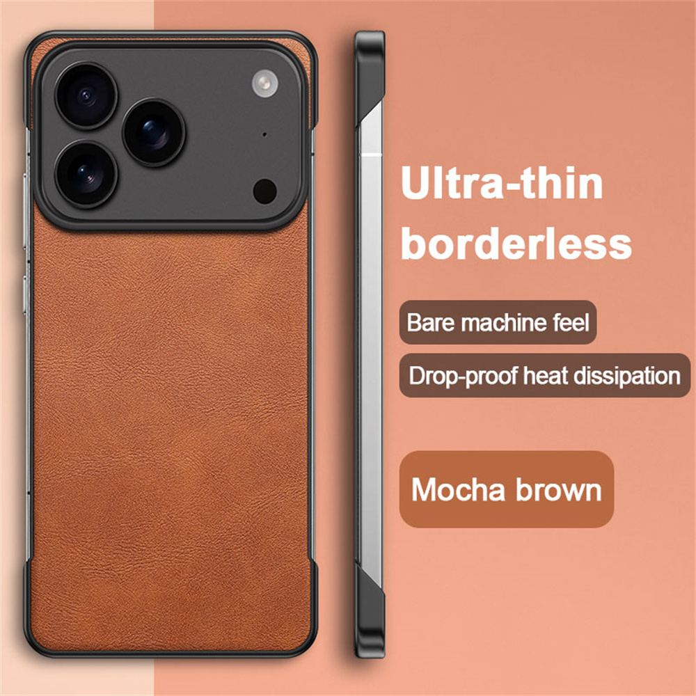 Ultra Thin Frameless Phone Cover - Klassische, ultradünne, rahmenlose PC-Handyhülle aus Leder