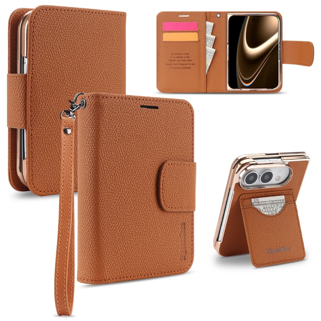 Leather Wallet Card Holder Phone Cover - 2-in-1-Handyhülle mit abnehmbarem Portemonnaie und Handschlaufe