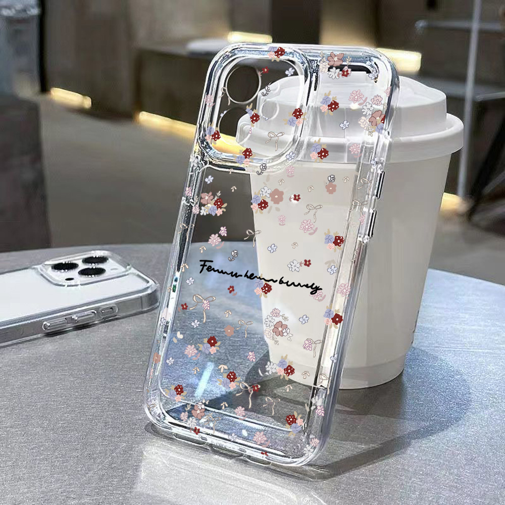 Clear Shockproof Bumper Case - Mini-Blumen-Handyhülle für iPhone 17 Pro Max