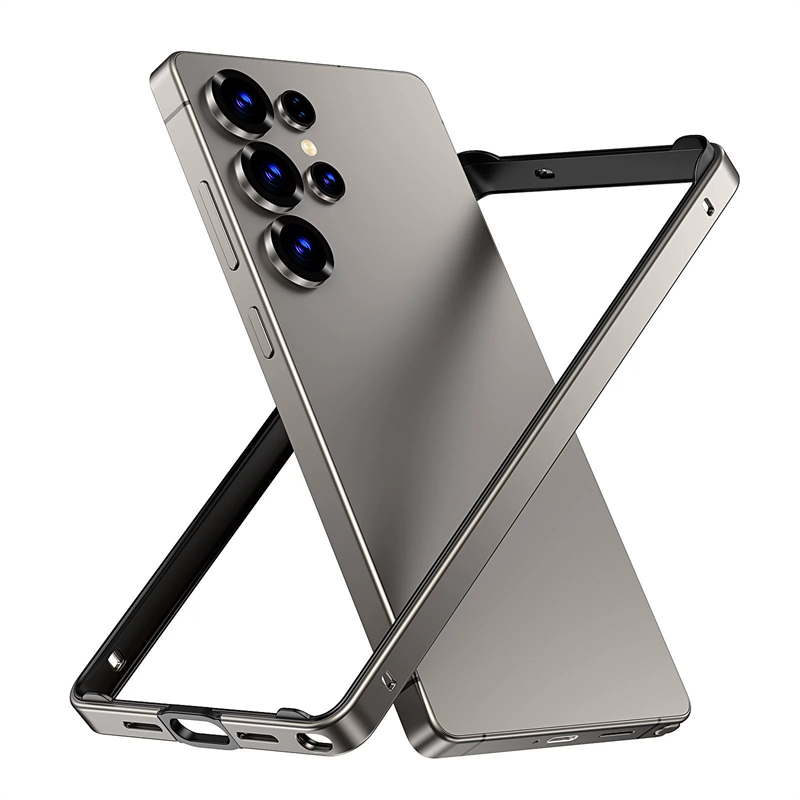 Metal Bumper Aluminum Frame Case - Aluminiumlegierungsrahmen Metallstoßstangenhülle für Samsung Galaxy S25