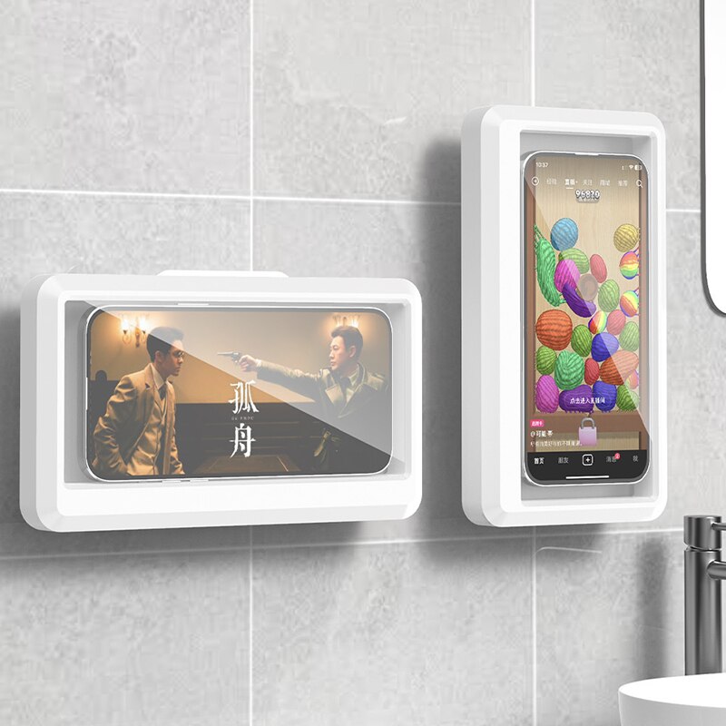 Phone Cases - Wasserdichter Telefonhalter für das Badezimmer, selbstklebende