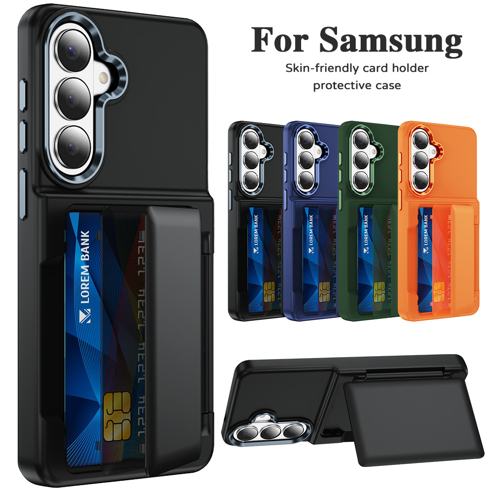 Leather Wallet Card Holder Phone Cover - Kartenhalter-Handyhülle für Samsung Galaxy S26 S25