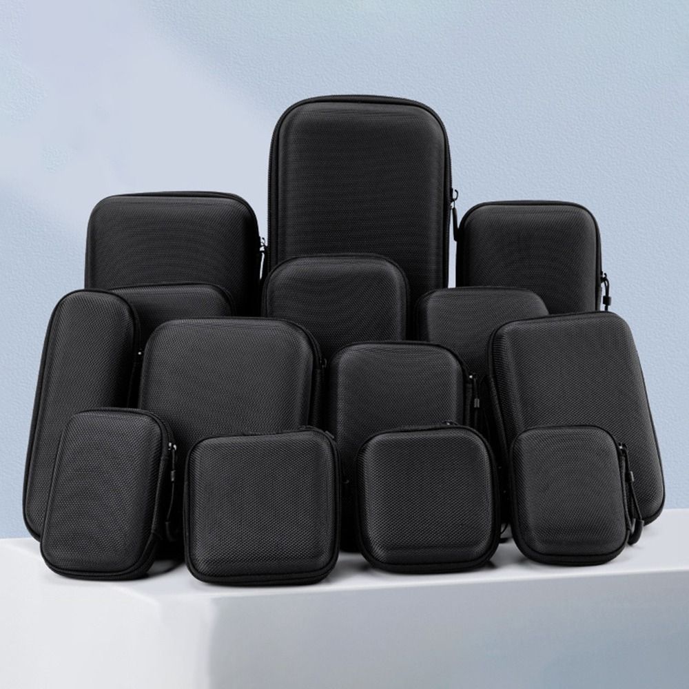 Earphones - Neue Hartschalen-EVA-Aufbewahrungsbox, schwarze Mini-Tasche, Tragetasche, tragbarer