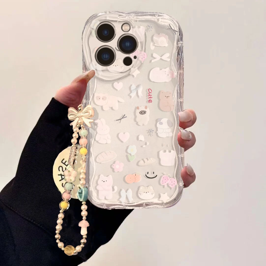 Süße Katze Schleife Handgelenk – Cute Cartoon Wrist Strap Silicone Case Bewertung und Preis