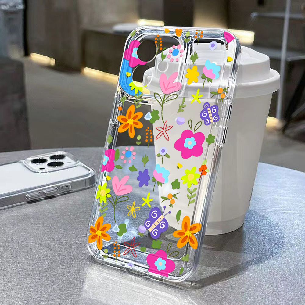 Bunte Blumen Transparente Hand – Clear Shockproof Bumper Case Bewertung und Preis