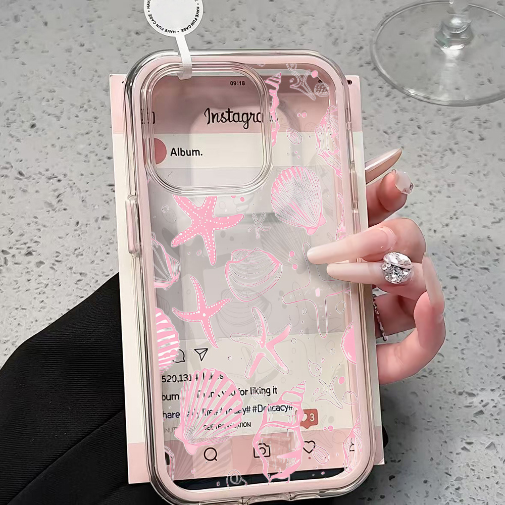 Sommerliche rosa Muschel-Handy – Clear Shockproof Bumper Case Bewertung und Preis