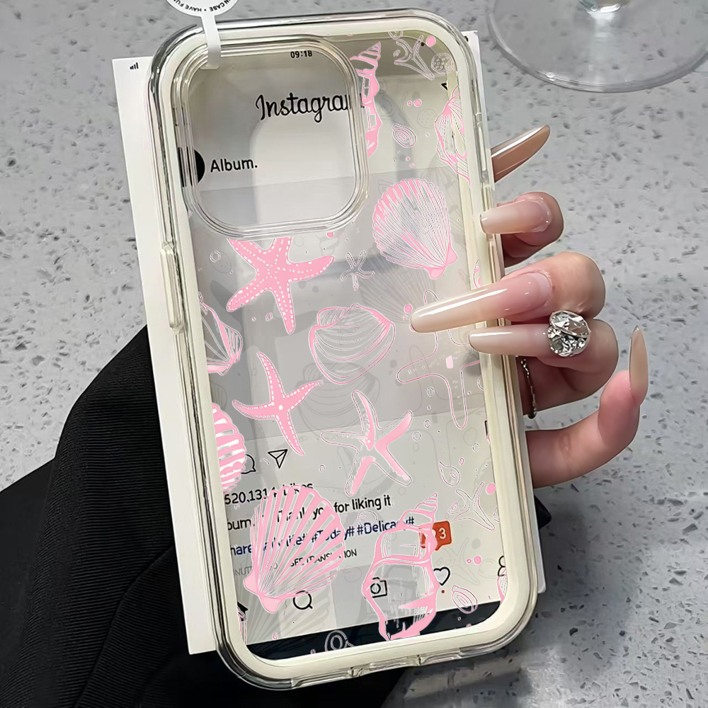 Sommerliche rosa Muschel-Handy – Clear Shockproof Bumper Case Bewertung und Preis