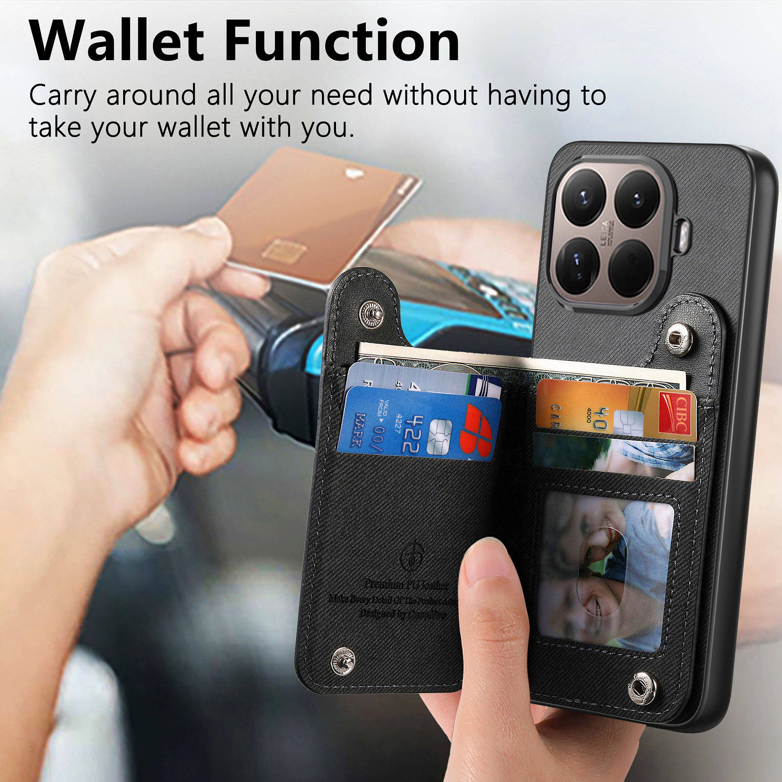RFID-Armband-Geldbörse aus Led – Leather Wallet Card Holder Phone Cover Bewertung und Preis