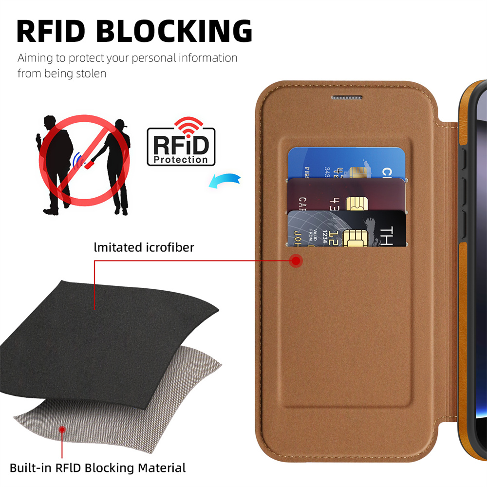 Magnetische Flip-Leder-Handyhü – Leather Wallet Card Holder Phone Cover Bewertung und Preis