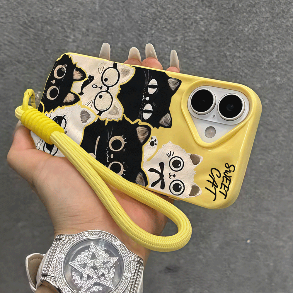 Handgelenk-Handyhülle für iPho – Cute Cartoon Wrist Strap Silicone Case Bewertung und Preis